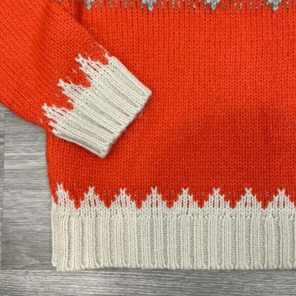 Ricki's Womens Knitted Sweater Boho Print Ribbed Mock Neck Red Size Small - Picture 5 of 6